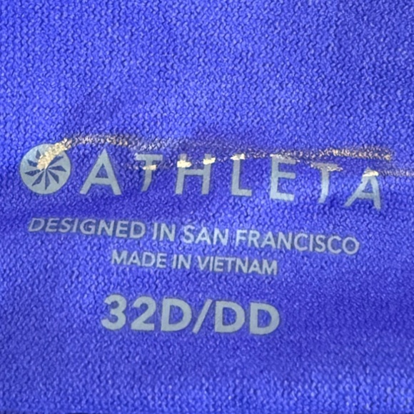 NWOT Athleta Bra Cup Wrap Halter Bikini Top Swimsuit in Yacht Blue - Picture 4 of 6